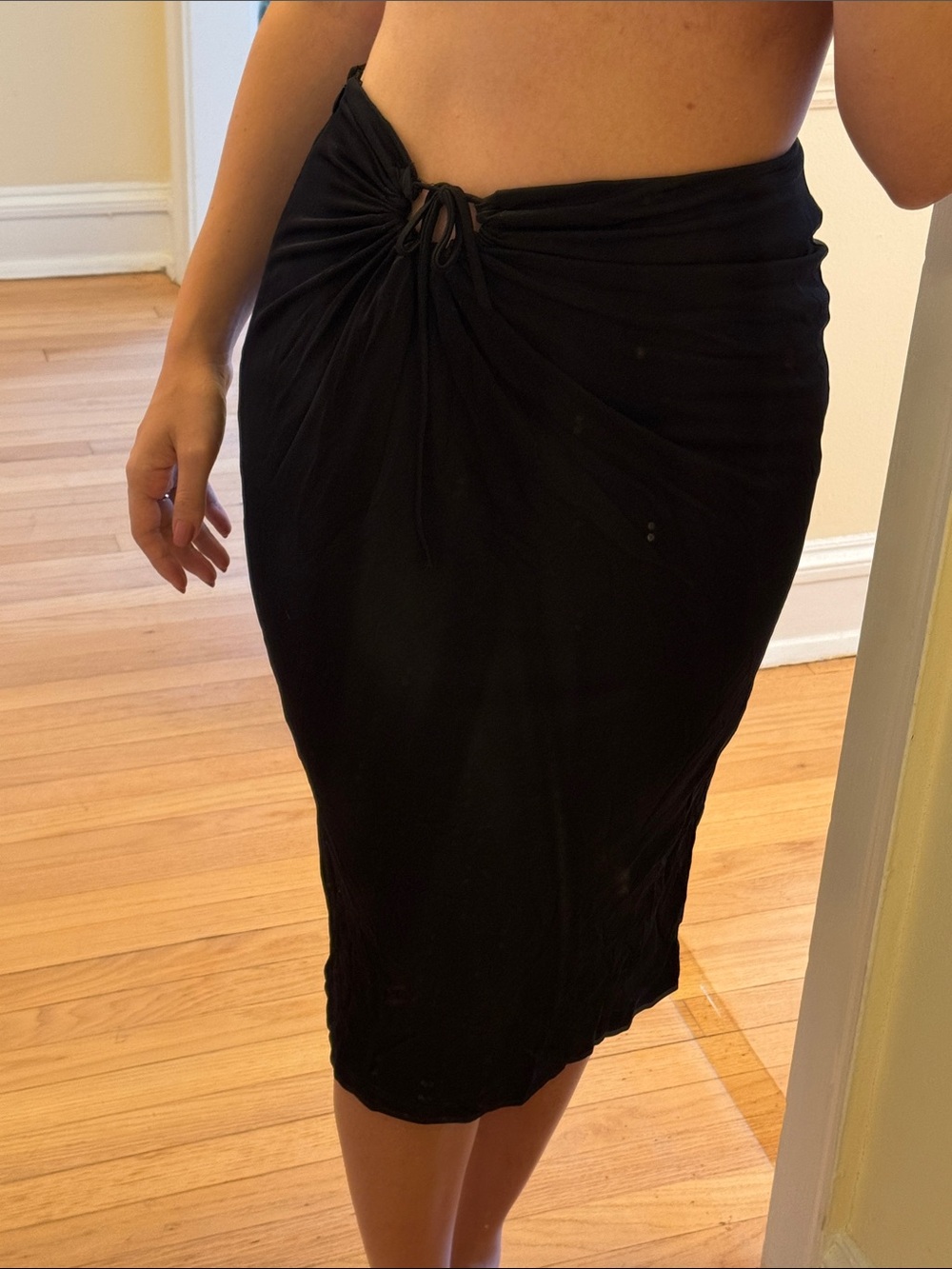 OG Opening Ceremony Black Ruched Skirt
